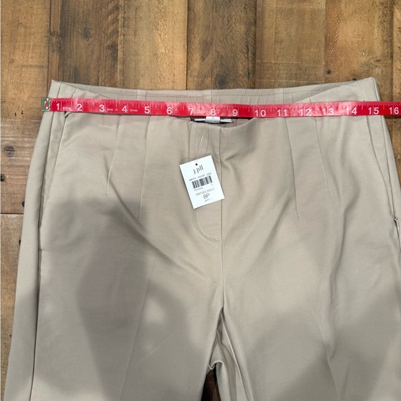 NWT J.Jill Essential Cotton Slim Leg Pants Tan Canvas - 8P - Picture 4 of 7